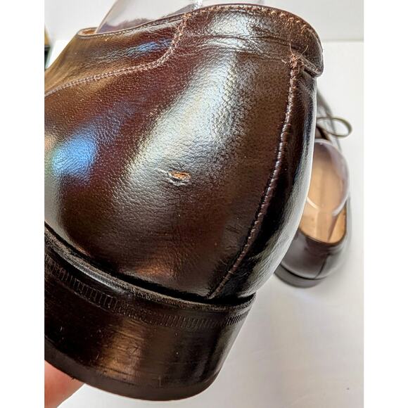 Vtg Florsheim Leather Dress Shoes MENS SIZE 11.5D Tobacco Brown 521740 Lace Up